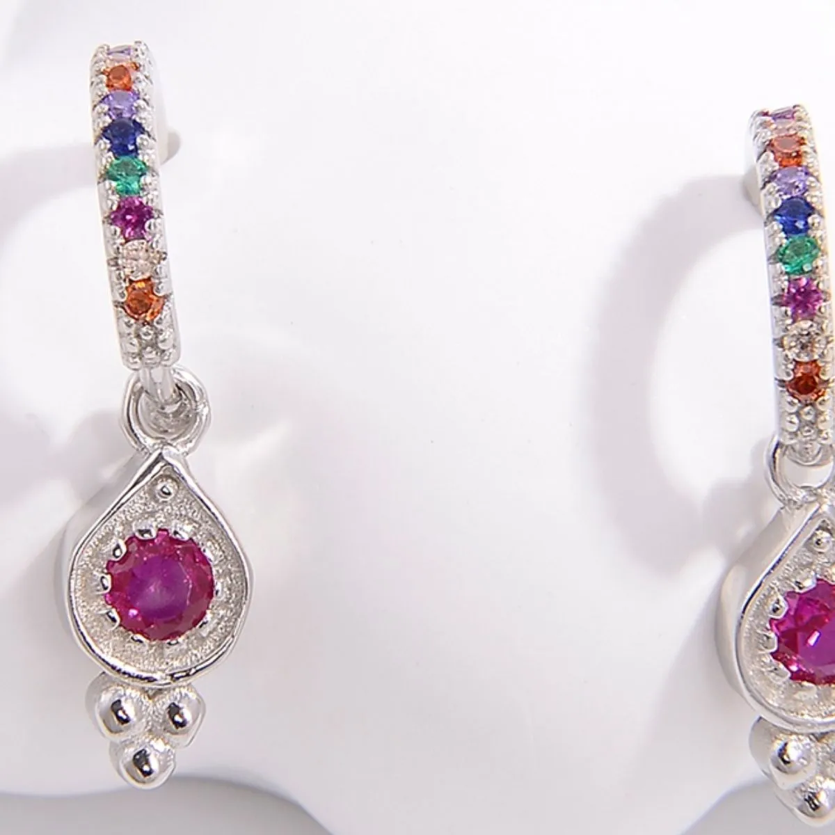 925 Sterling Silver Jewelry 925 Sterling Silver Inlaid Zircon Earrings