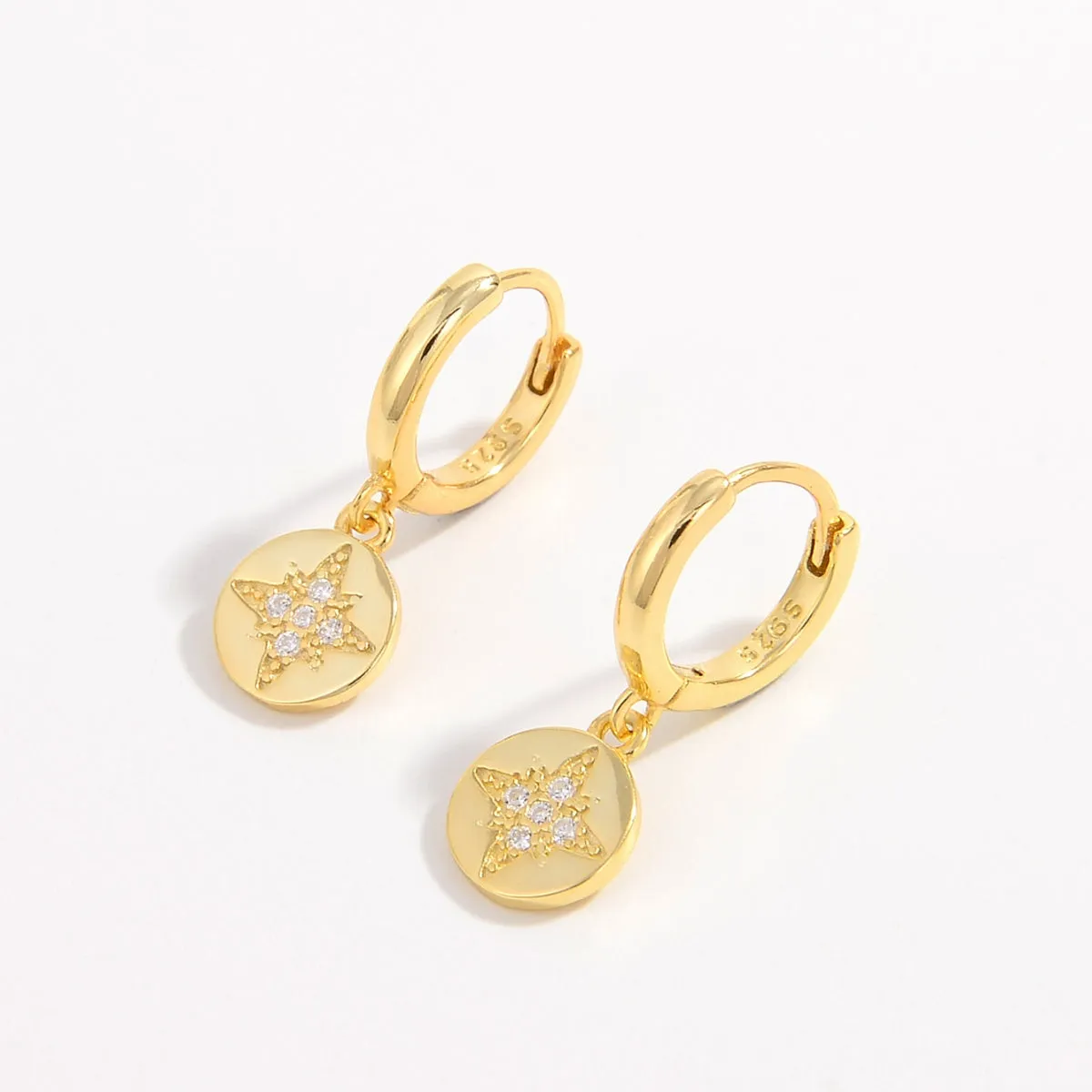 925 Sterling Silver Jewelry 925 Sterling Silver Inlaid Zircon Earrings