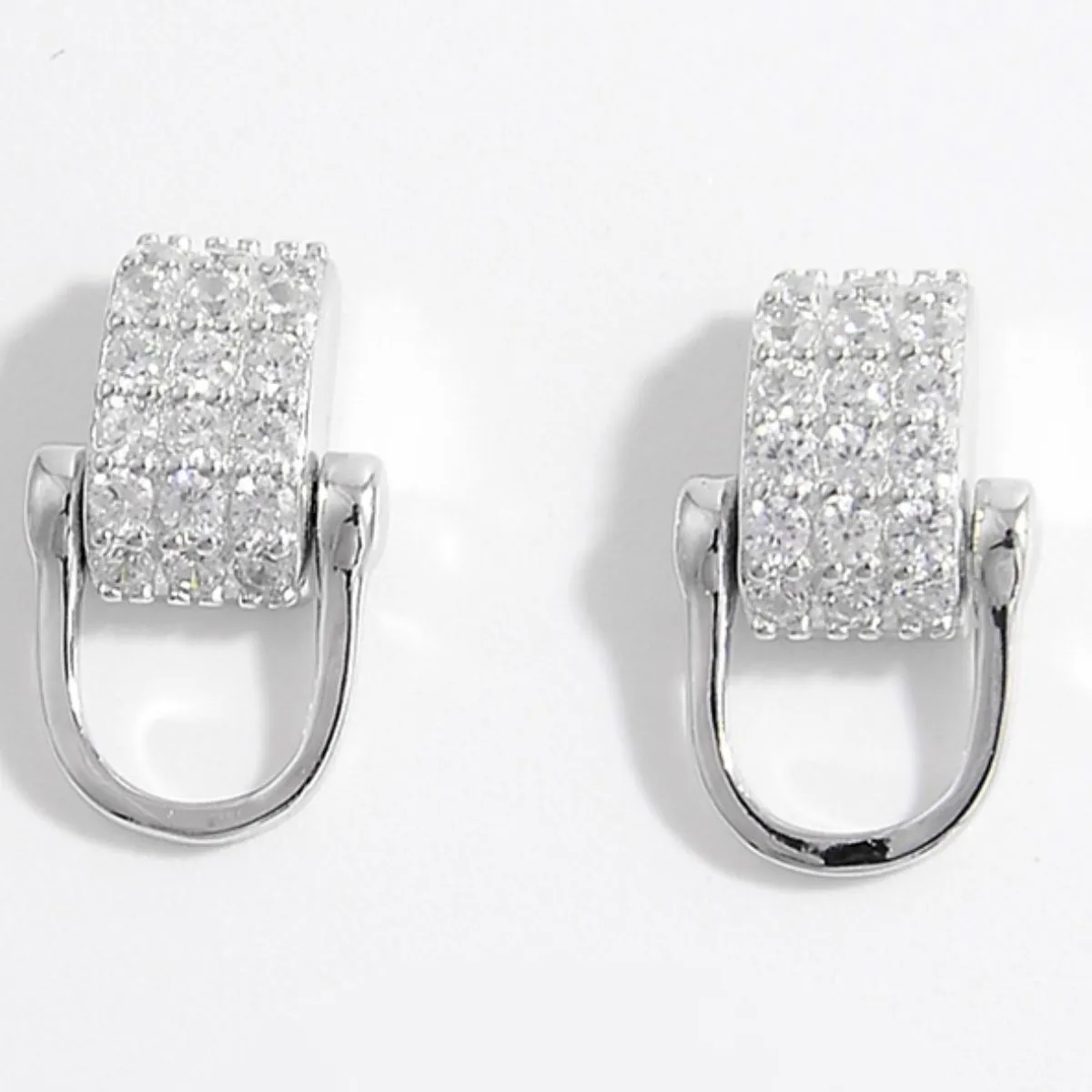 925 Sterling Silver Jewelry 925 Sterling Silver Inlaid Zircon Earrings