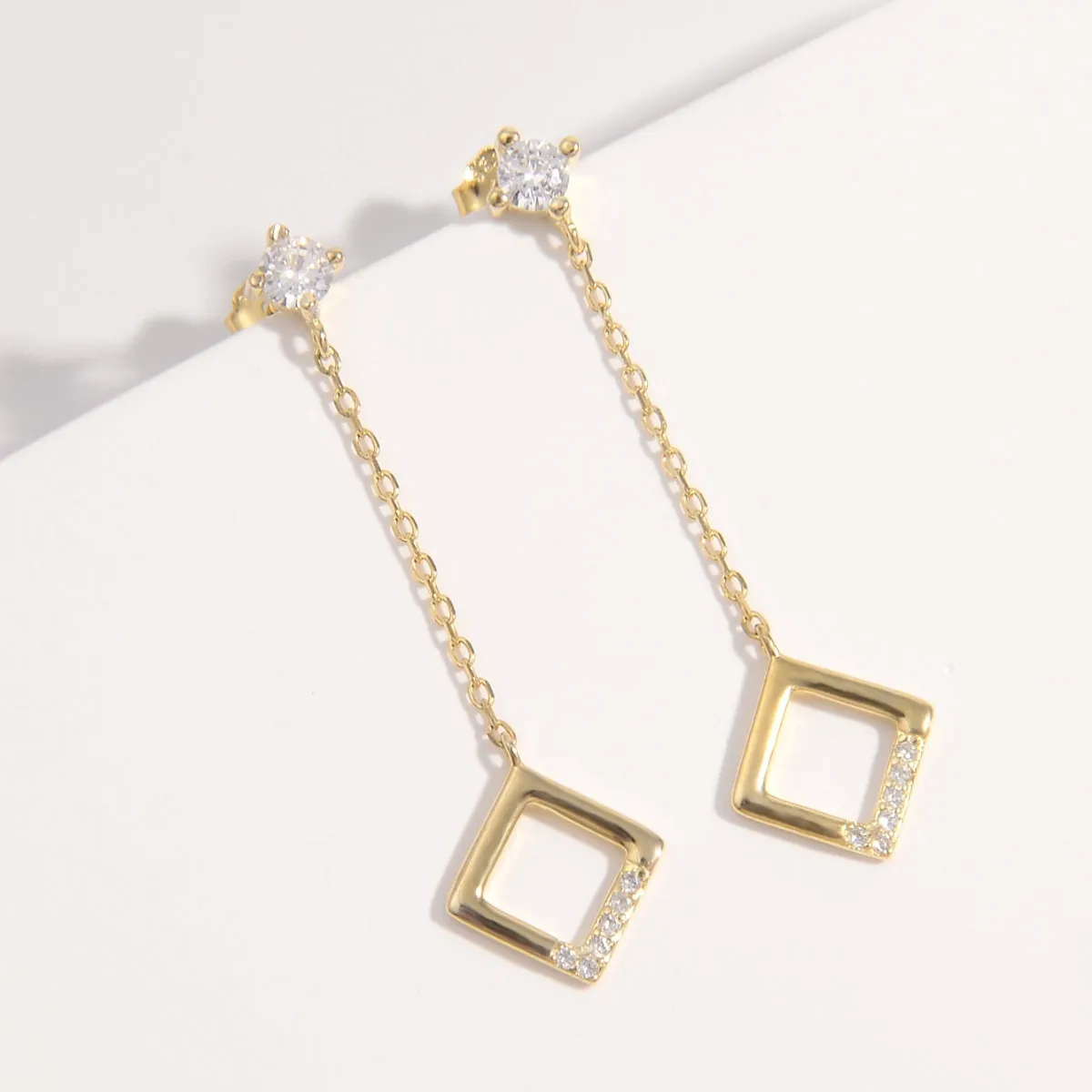 925 Sterling Silver Jewelry 925 Sterling Silver Inlaid Zircon Earrings