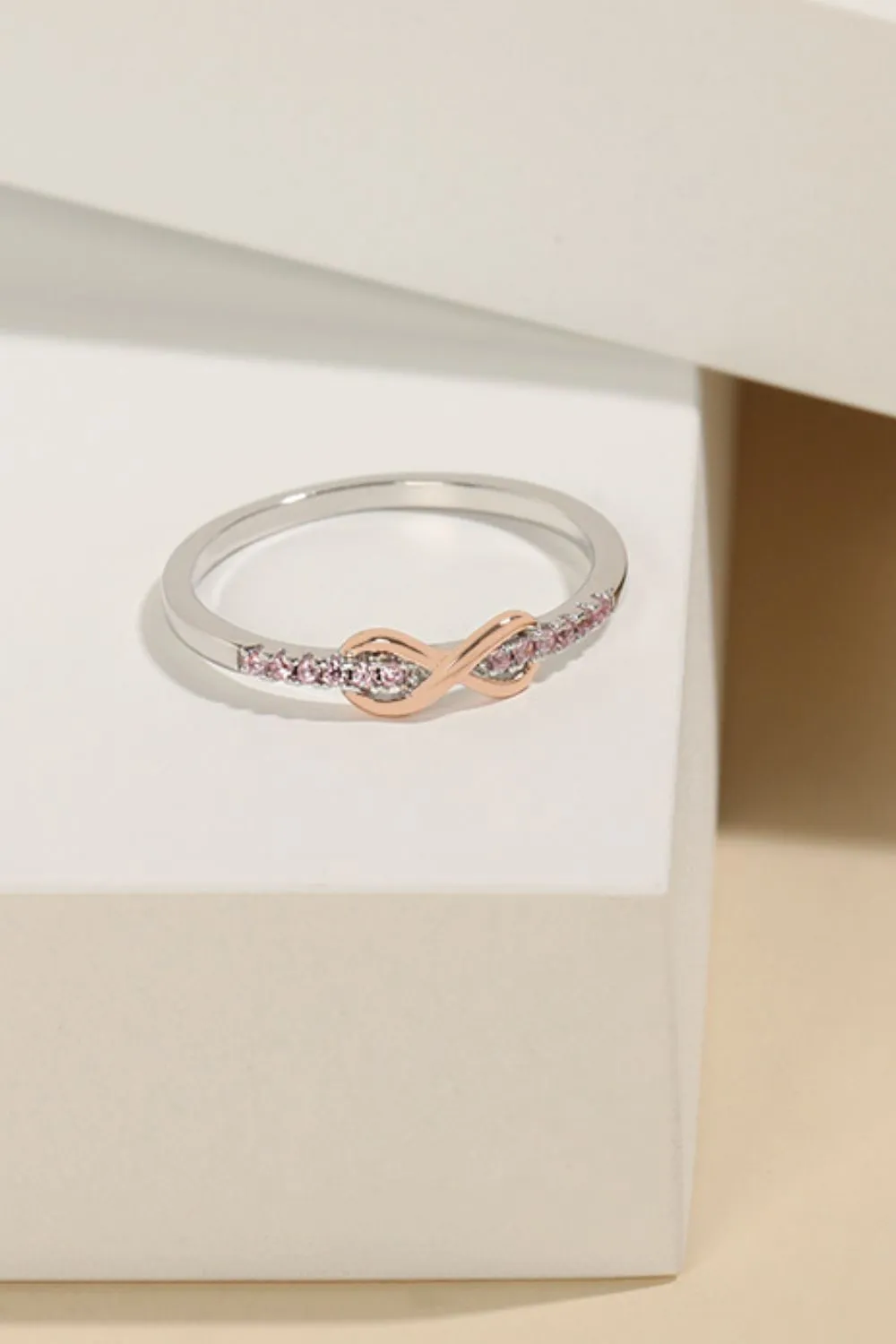 925 Sterling Silver Jewelry 925 Sterling Silver Inlaid Zircon Infinity Symbol Ring