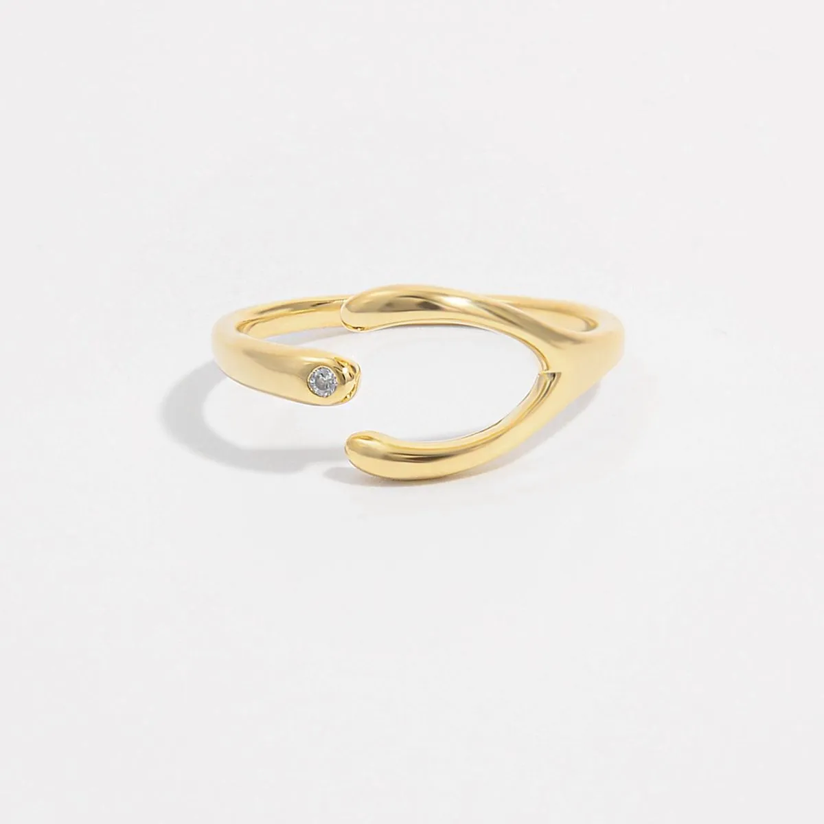 925 Sterling Silver Jewelry 925 Sterling Silver Inlaid Zircon Open Ring