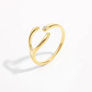 925 Sterling Silver Jewelry 925 Sterling Silver Inlaid Zircon Open Ring