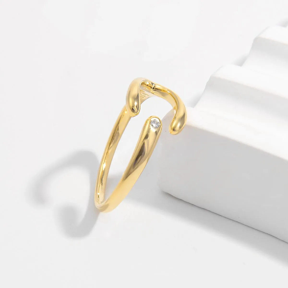 925 Sterling Silver Jewelry 925 Sterling Silver Inlaid Zircon Open Ring