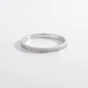 925 Sterling Silver Jewelry 925 Sterling Silver Inlaid Zircon Ring