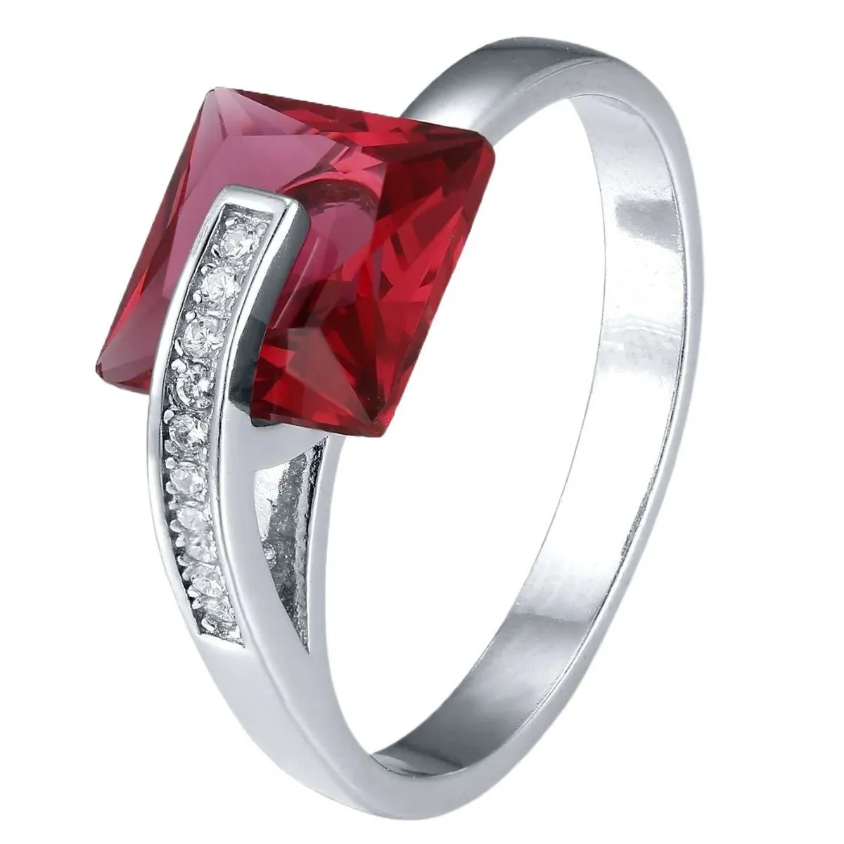 925 Sterling Silver Jewelry 925 Sterling Silver Inlaid Zircon Ring