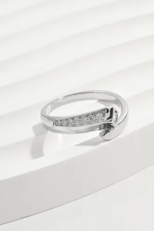 925 Sterling Silver Jewelry 925 Sterling Silver Inlaid Zircon Ring