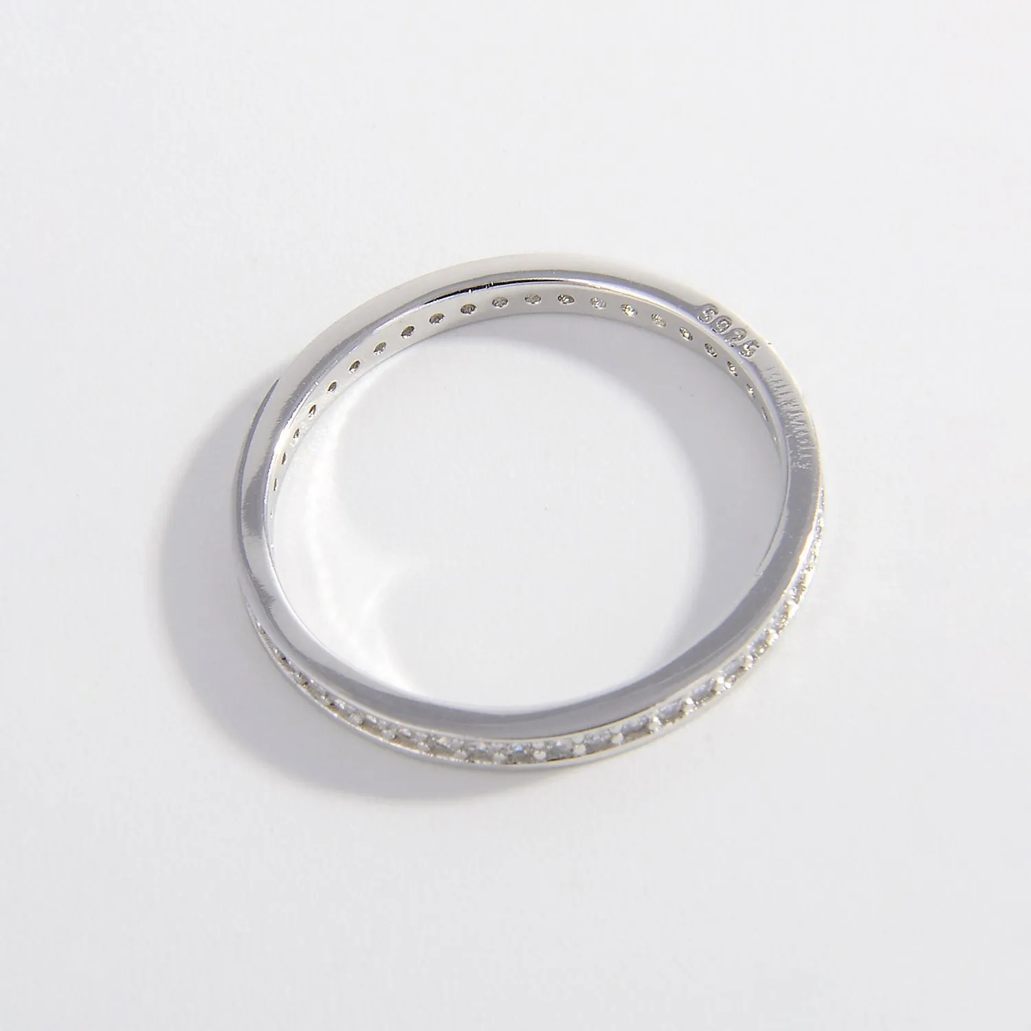 925 Sterling Silver Jewelry 925 Sterling Silver Inlaid Zircon Ring