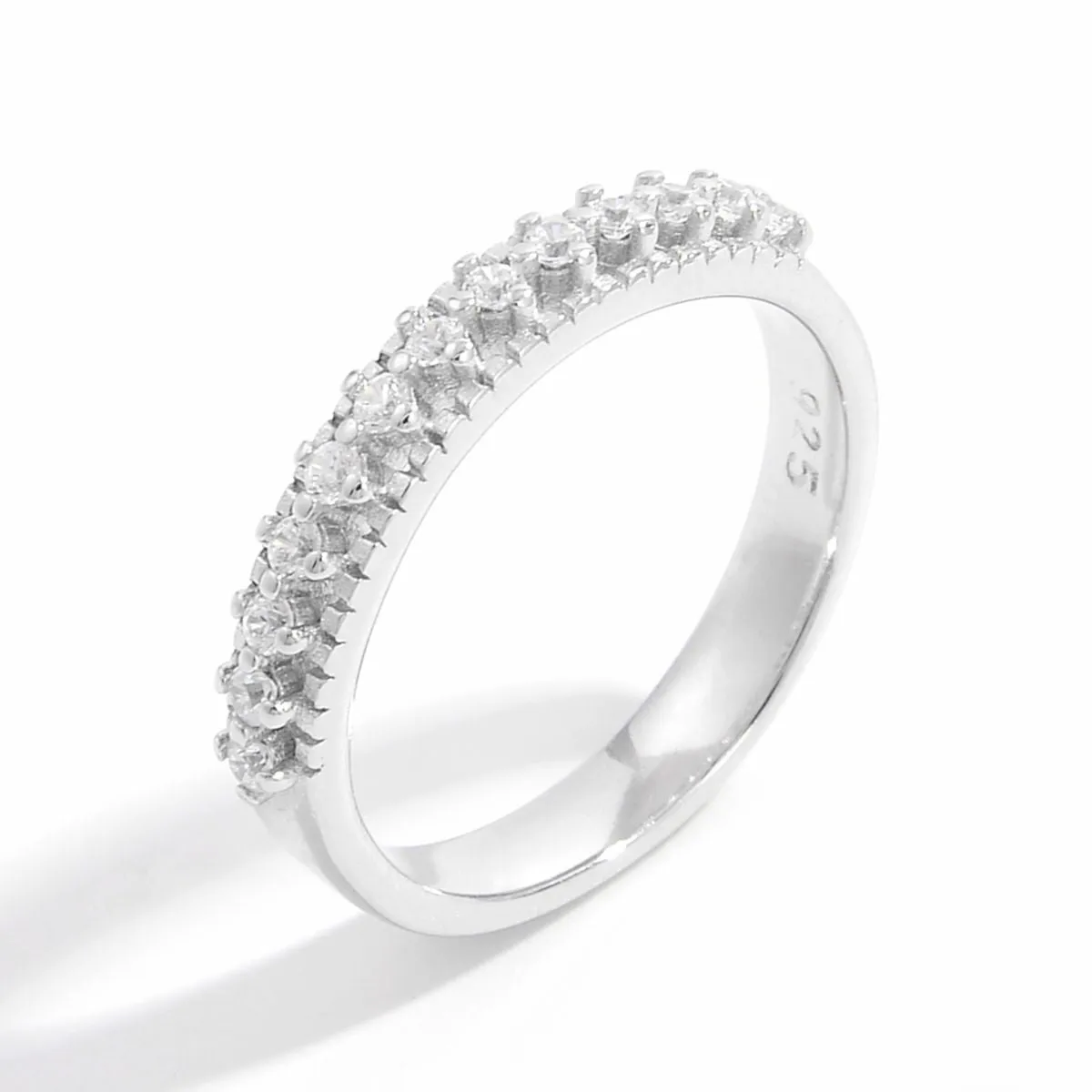 925 Sterling Silver Jewelry 925 Sterling Silver Inlaid Zircon Ring