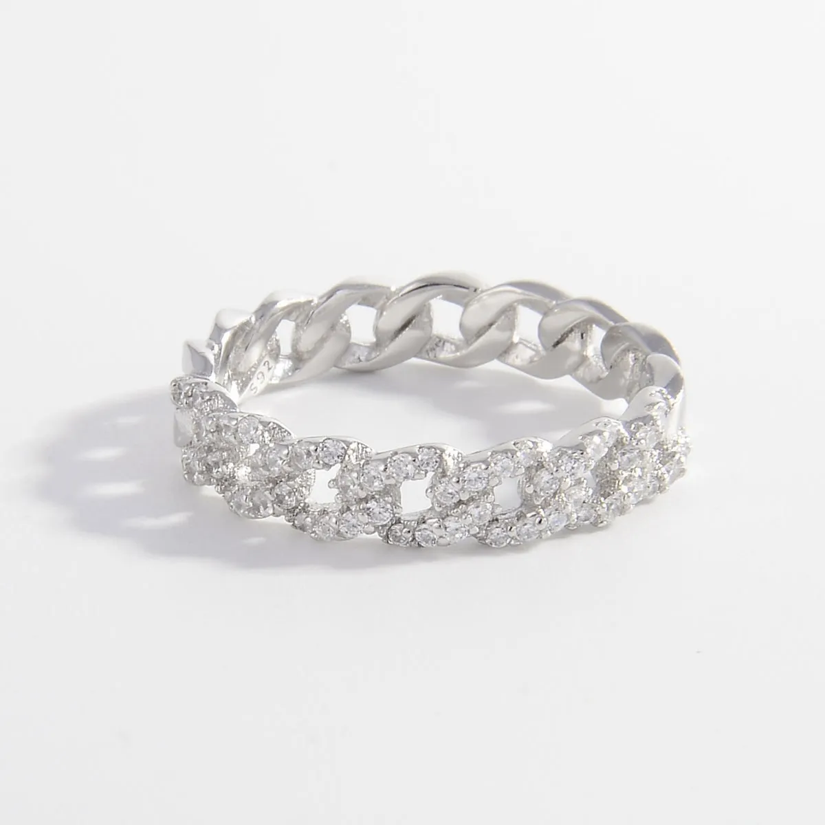 925 Sterling Silver Jewelry 925 Sterling Silver Inlaid Zircon Ring