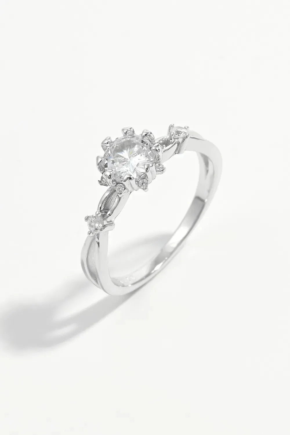 925 Sterling Silver Jewelry 925 Sterling Silver Inlaid Zircon Ring
