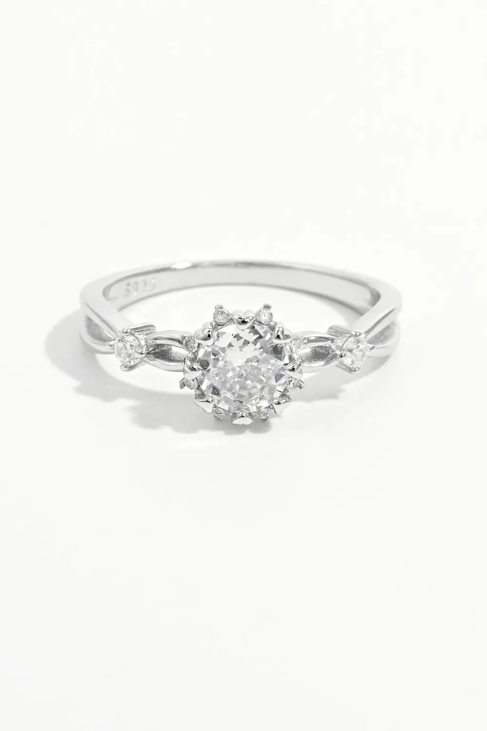 925 Sterling Silver Jewelry 925 Sterling Silver Inlaid Zircon Ring