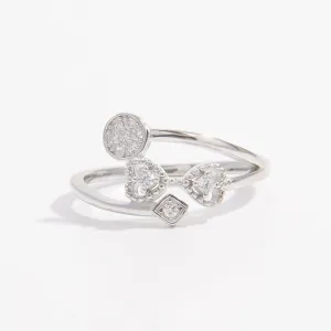 925 Sterling Silver Jewelry 925 Sterling Silver Inlaid Zircon Ring