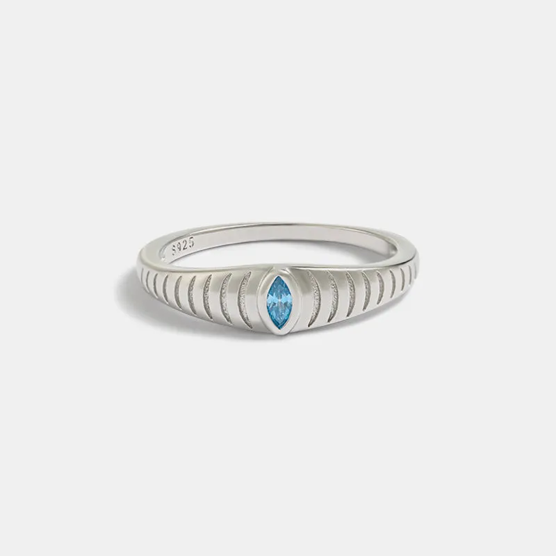 925 Sterling Silver Jewelry 925 Sterling Silver Inlaid Zircon Ring