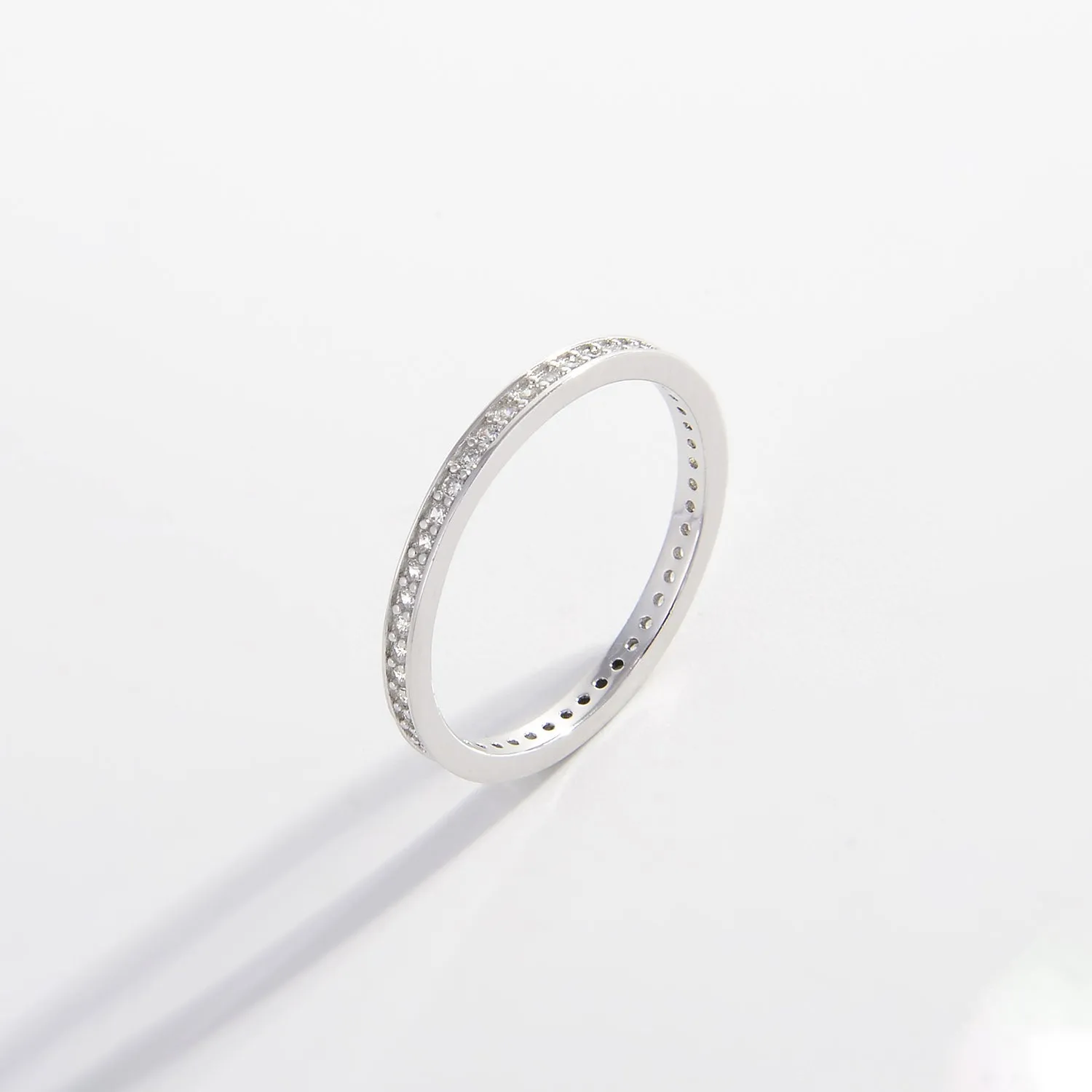 925 Sterling Silver Jewelry 925 Sterling Silver Inlaid Zircon Ring