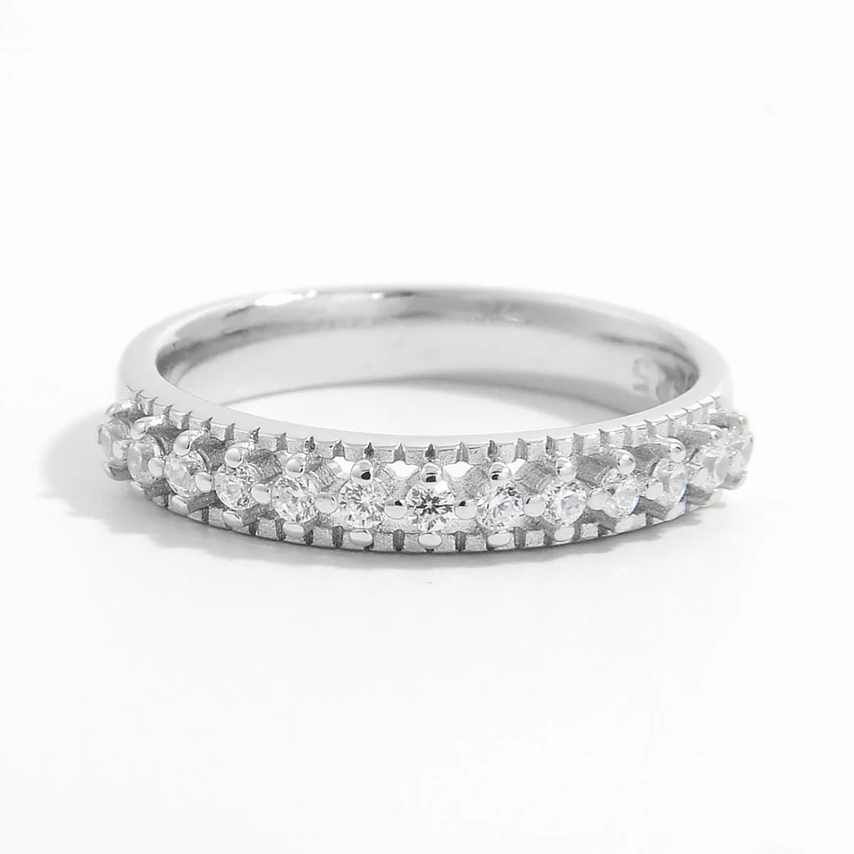 925 Sterling Silver Jewelry 925 Sterling Silver Inlaid Zircon Ring
