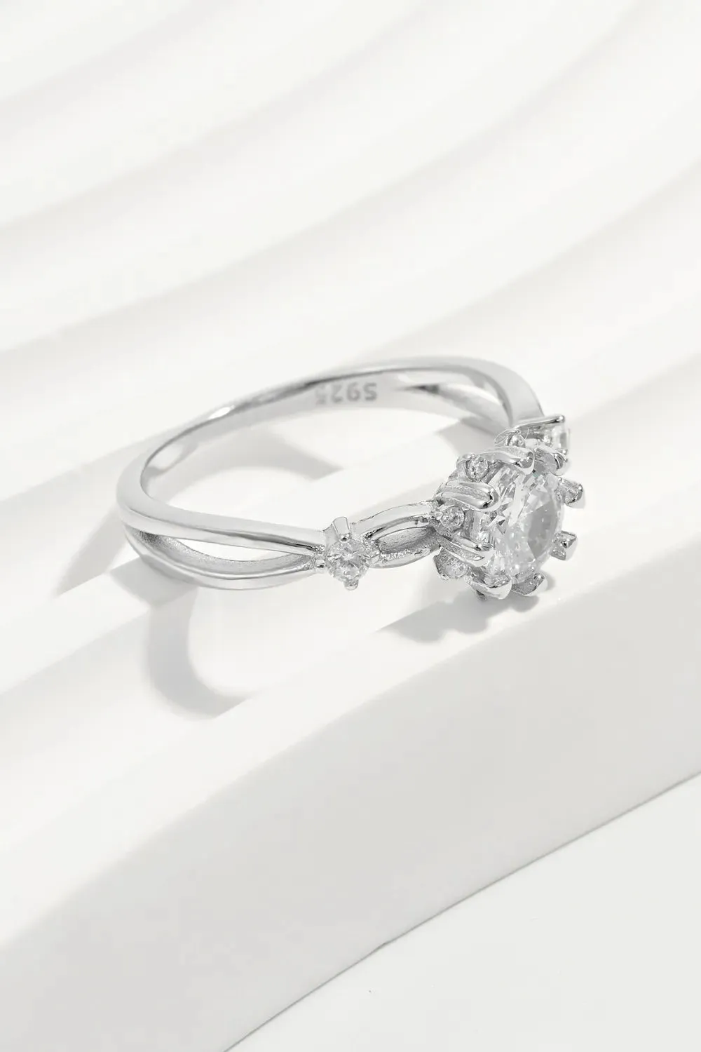 925 Sterling Silver Jewelry 925 Sterling Silver Inlaid Zircon Ring