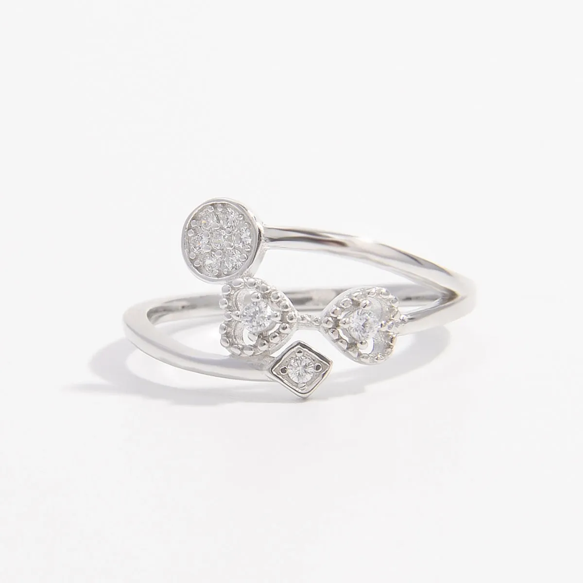 925 Sterling Silver Jewelry 925 Sterling Silver Inlaid Zircon Ring