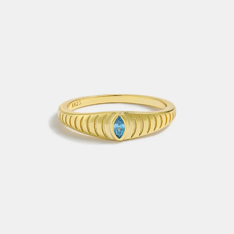 925 Sterling Silver Jewelry 925 Sterling Silver Inlaid Zircon Ring