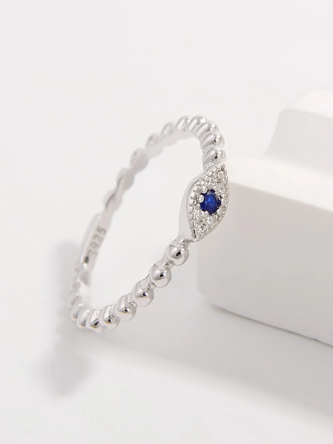 925 Sterling Silver Jewelry 925 Sterling Silver Inlaid Zircon Ring