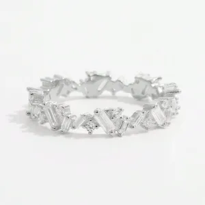 925 Sterling Silver Jewelry 925 Sterling Silver Inlaid Zircon Ring