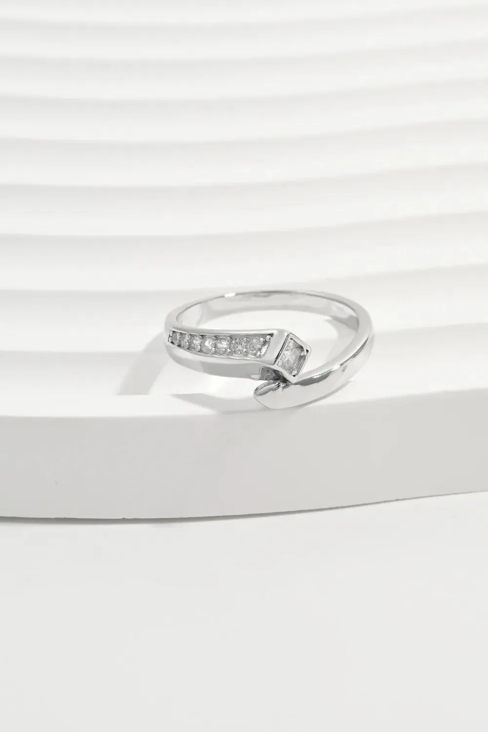 925 Sterling Silver Jewelry 925 Sterling Silver Inlaid Zircon Ring