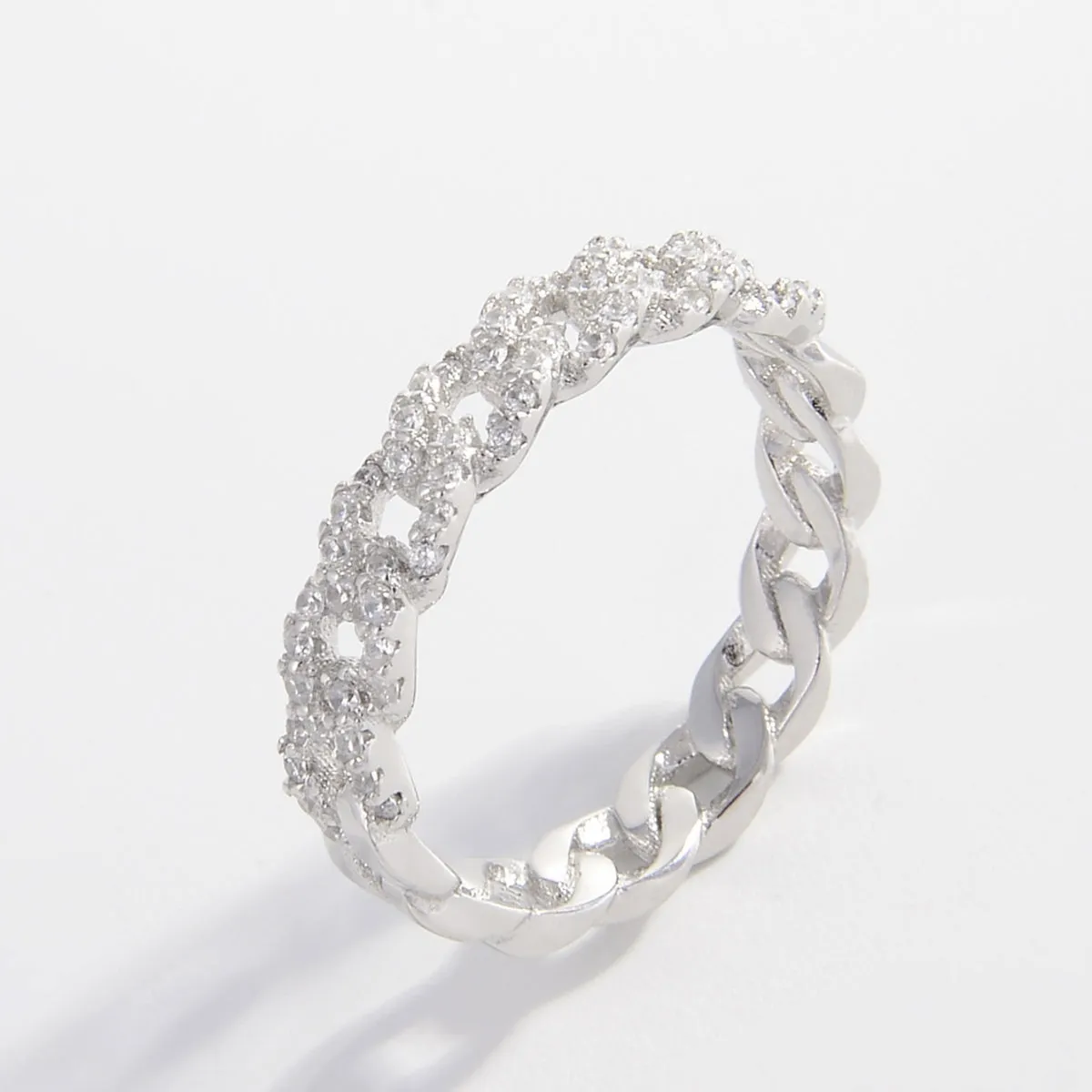 925 Sterling Silver Jewelry 925 Sterling Silver Inlaid Zircon Ring