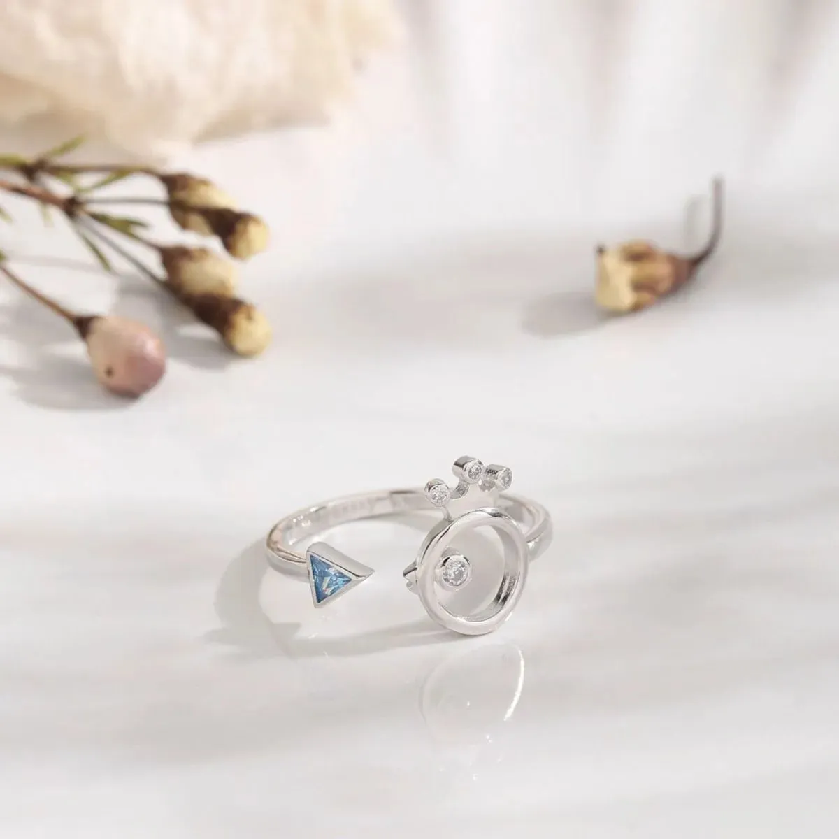 925 Sterling Silver Jewelry 925 Sterling Silver Inlaid Zircon Ring