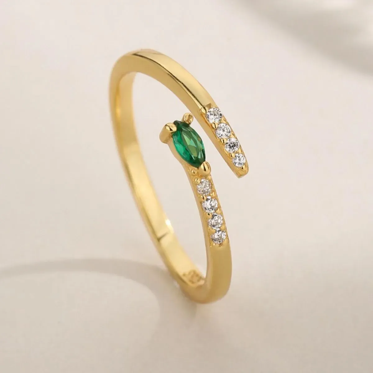 925 Sterling Silver Jewelry 925 Sterling Silver Inland Zircon Open Ring