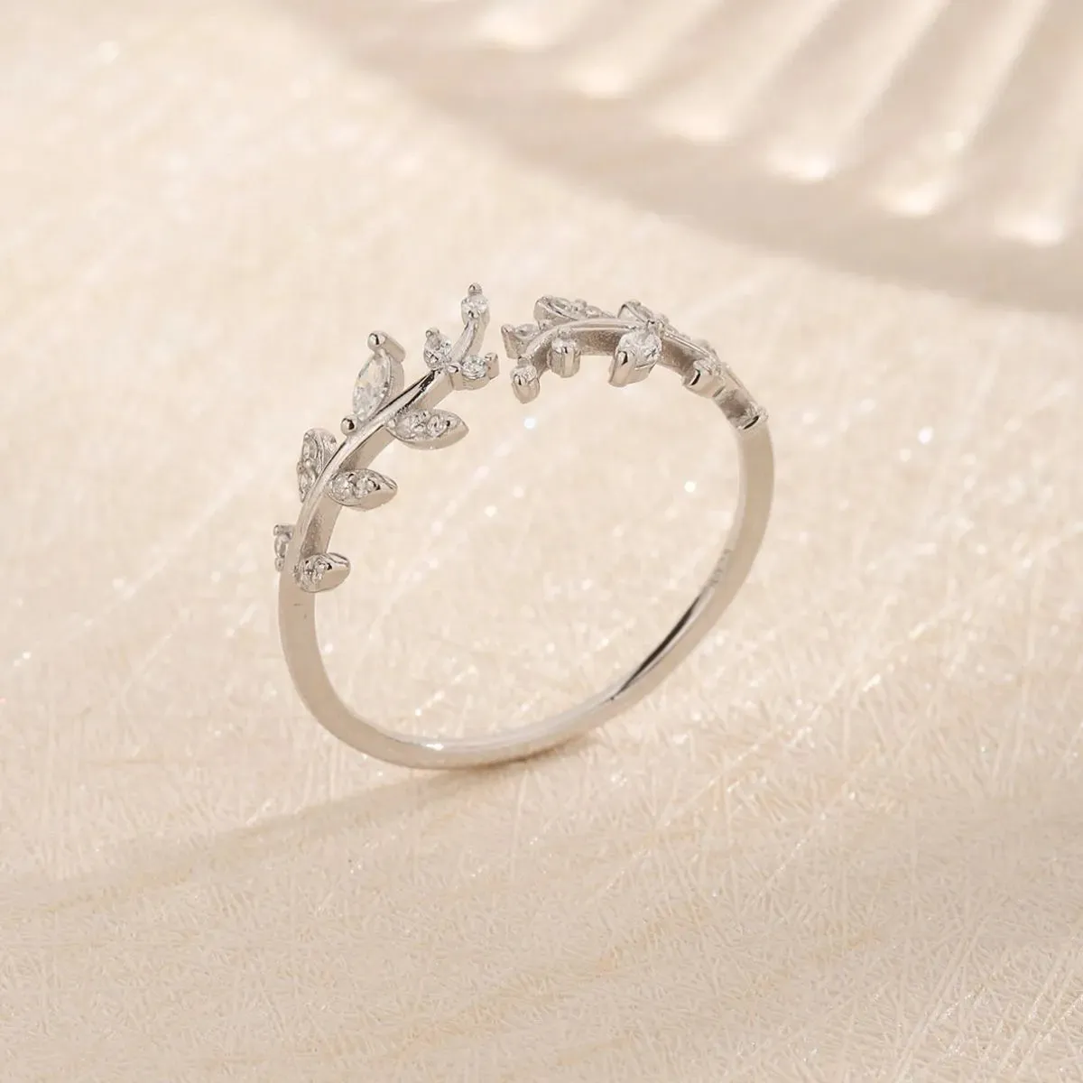 925 Sterling Silver Jewelry 925 Sterling Silver Inland Zircon Open Ring