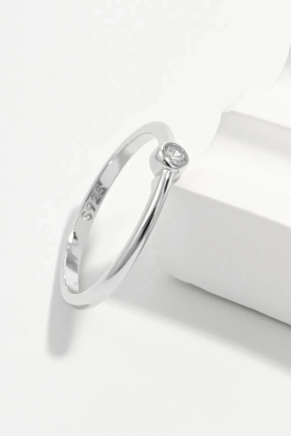 925 Sterling Silver Jewelry 925 Sterling Silver Inland Zircon Ring