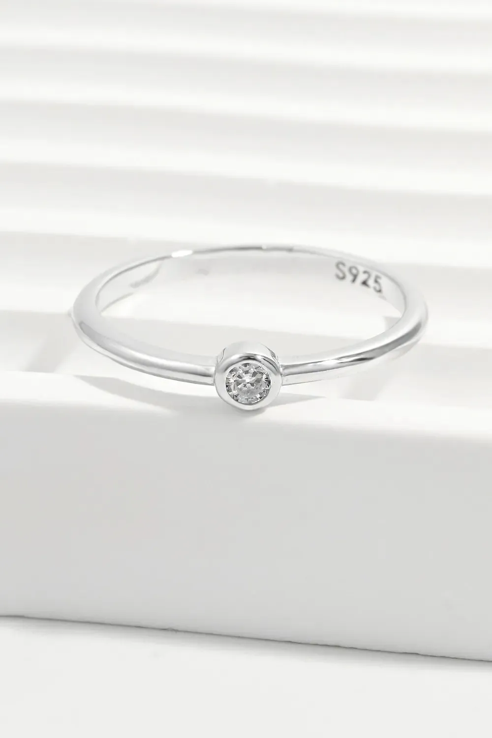 925 Sterling Silver Jewelry 925 Sterling Silver Inland Zircon Ring