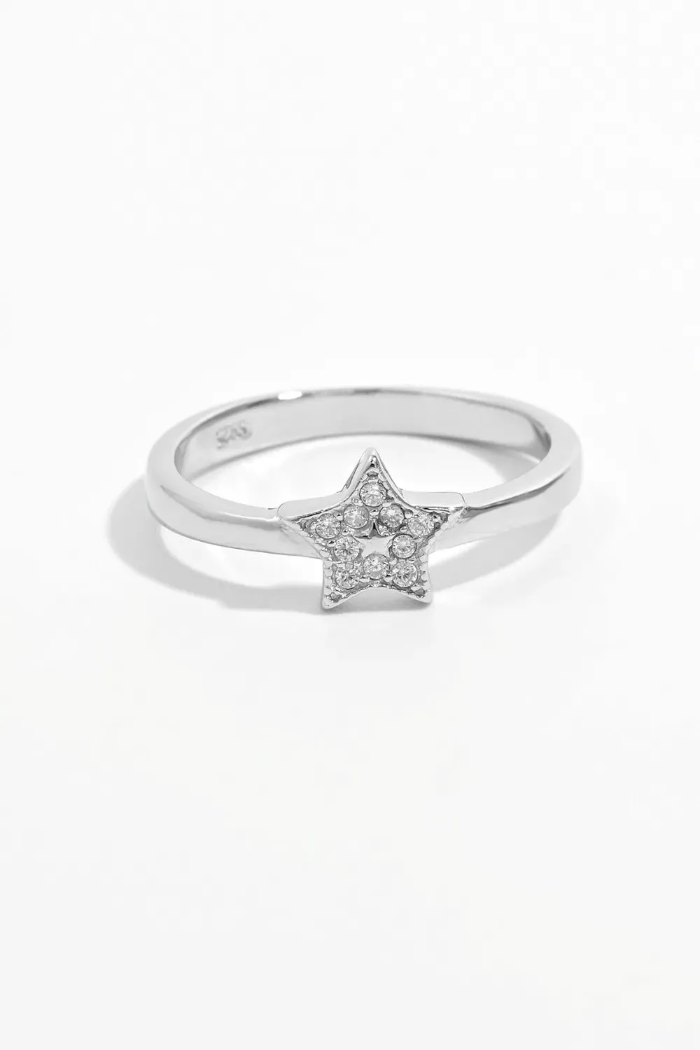 925 Sterling Silver Jewelry 925 Sterling Silver Inland Zircon Star Ring