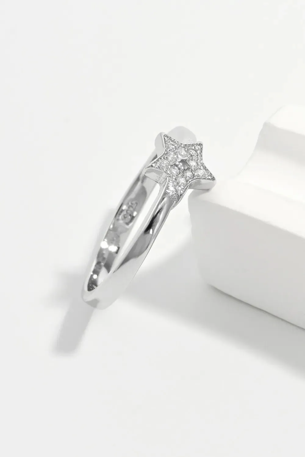 925 Sterling Silver Jewelry 925 Sterling Silver Inland Zircon Star Ring