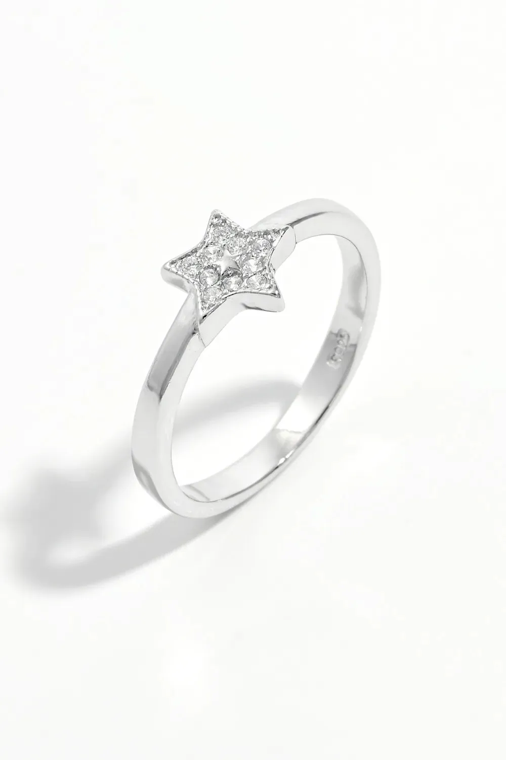 925 Sterling Silver Jewelry 925 Sterling Silver Inland Zircon Star Ring