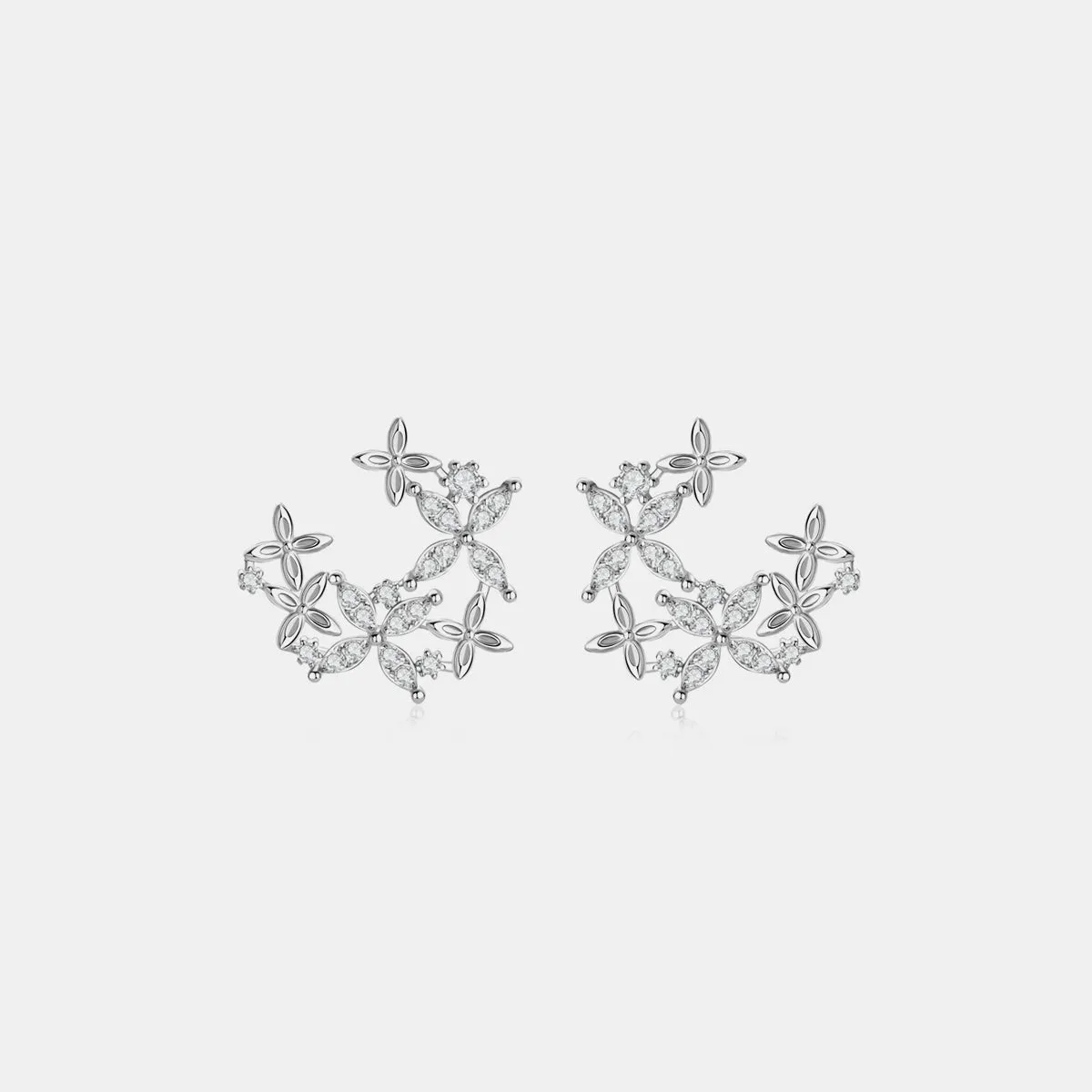 925 Sterling Silver Jewelry 925 Sterling Silver Moissanite Lucky Clover Earrings