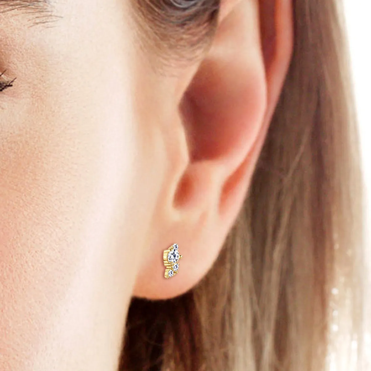 925 Sterling Silver Jewelry 925 Sterling Silver Moissanite Stud Earrings