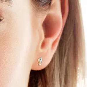 925 Sterling Silver Jewelry 925 Sterling Silver Moissanite Stud Earrings