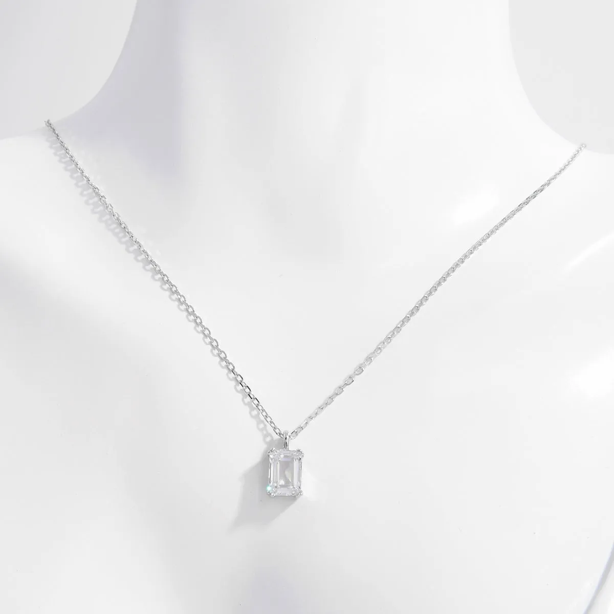 925 Sterling Silver Jewelry 925 Sterling Silver Zircon Pendant Necklace