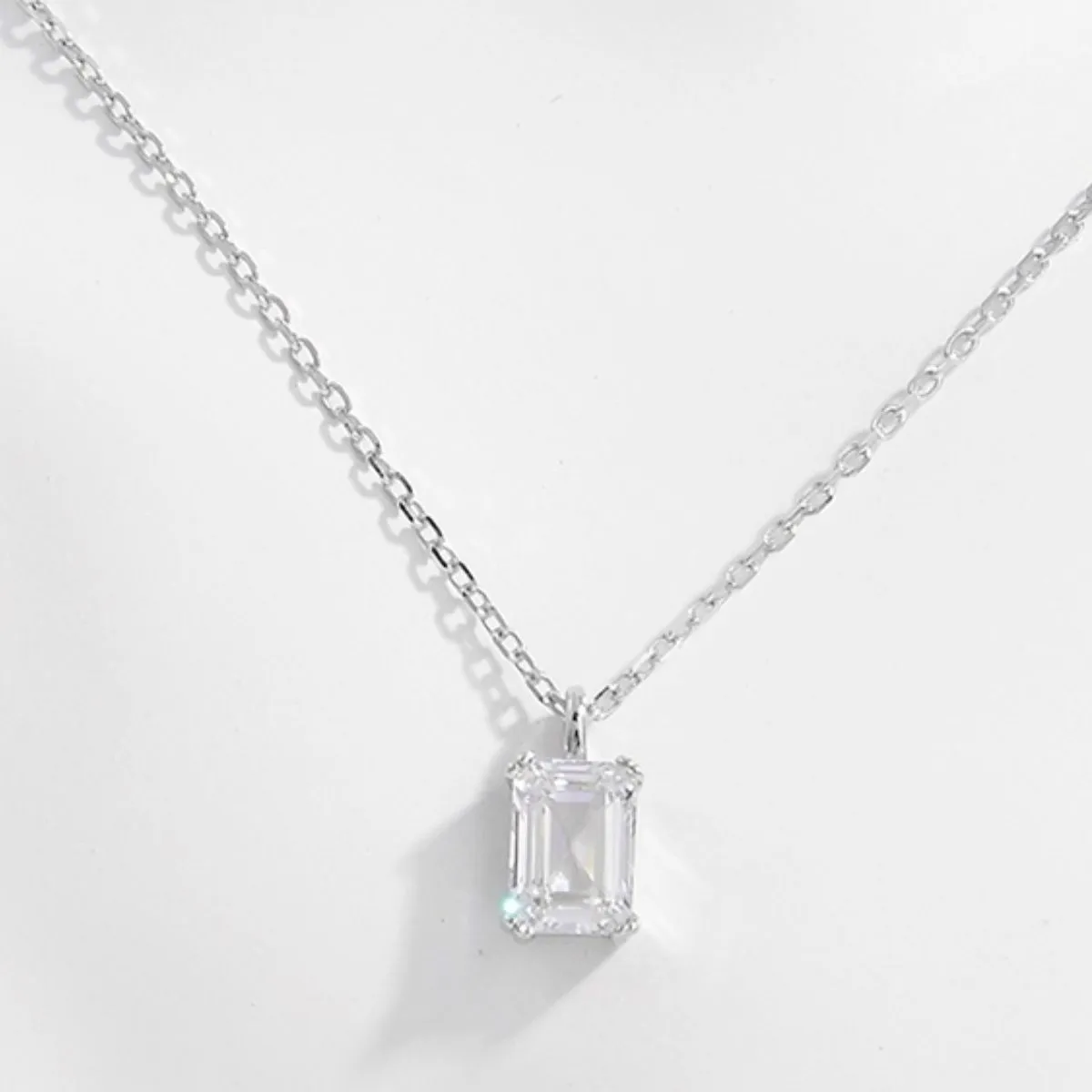 925 Sterling Silver Jewelry 925 Sterling Silver Zircon Pendant Necklace