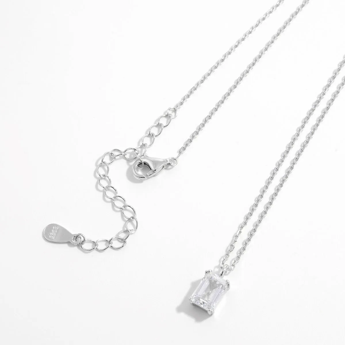 925 Sterling Silver Jewelry 925 Sterling Silver Zircon Pendant Necklace