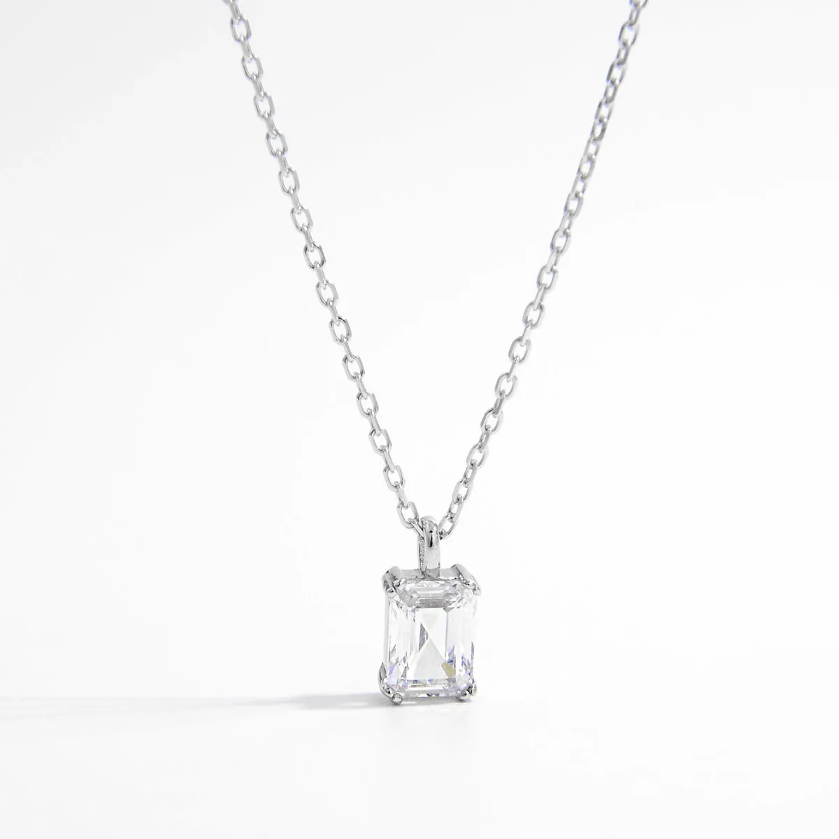 925 Sterling Silver Jewelry 925 Sterling Silver Zircon Pendant Necklace
