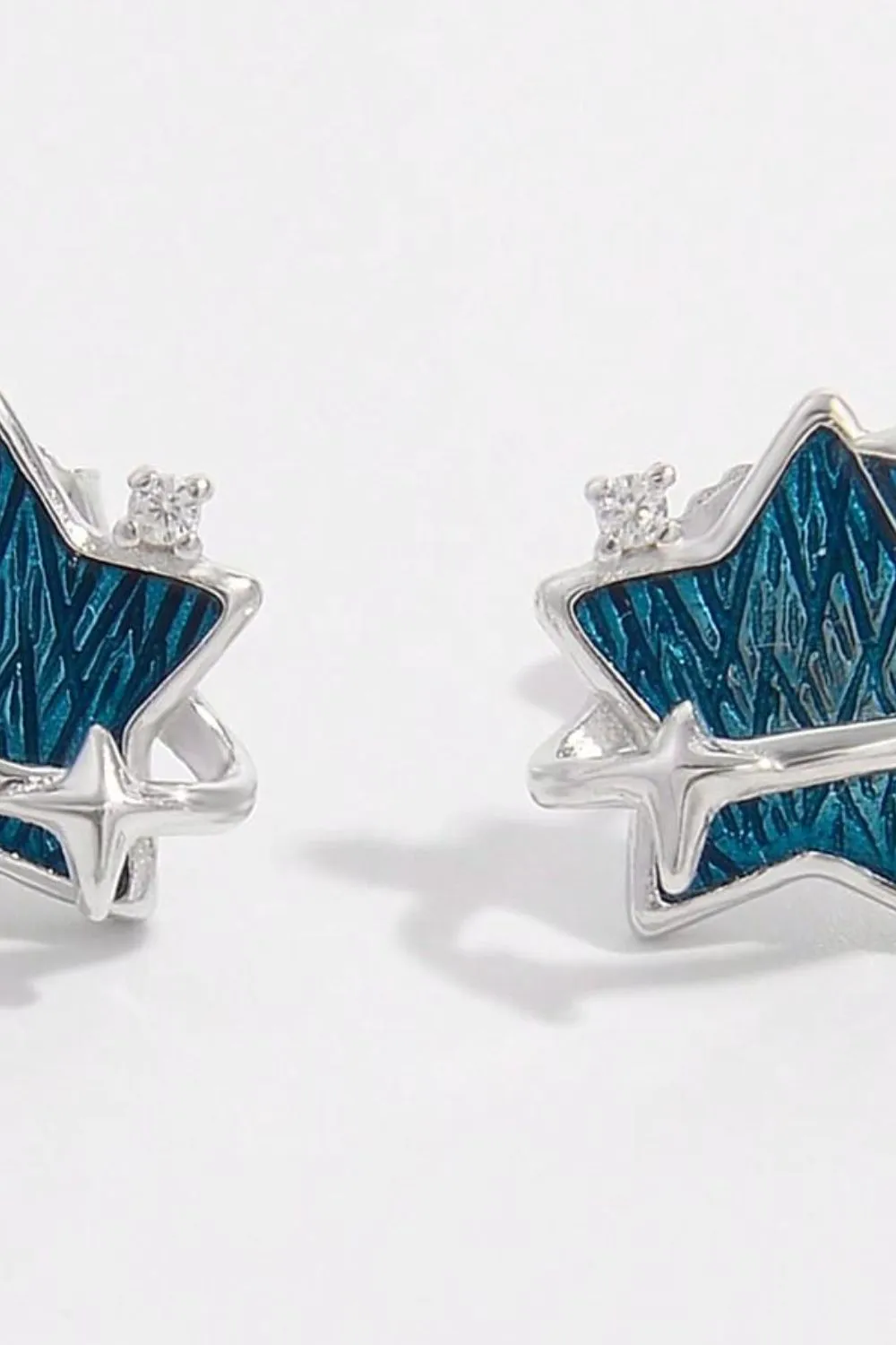 925 Sterling Silver Jewelry 925 Sterling Silver Zircon Star Earrings