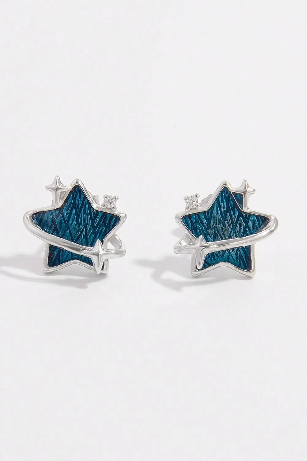 925 Sterling Silver Jewelry 925 Sterling Silver Zircon Star Earrings
