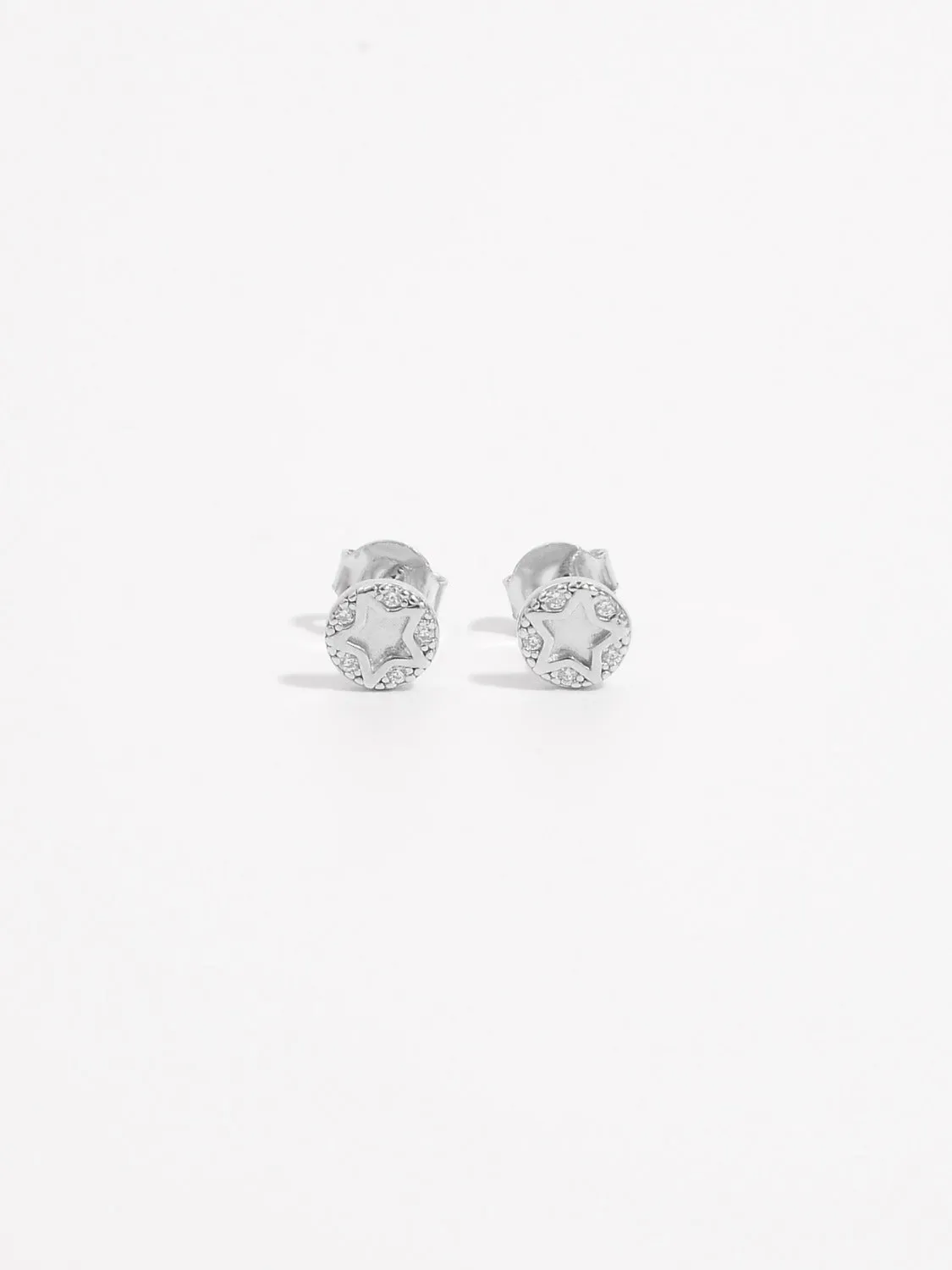 925 Sterling Silver Jewelry 925 Sterling Silver Zircon Star Stud Earrings