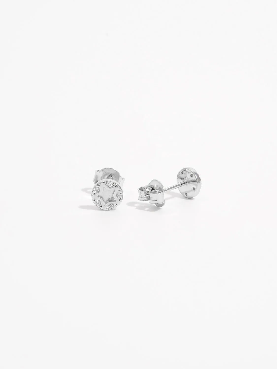 925 Sterling Silver Jewelry 925 Sterling Silver Zircon Star Stud Earrings