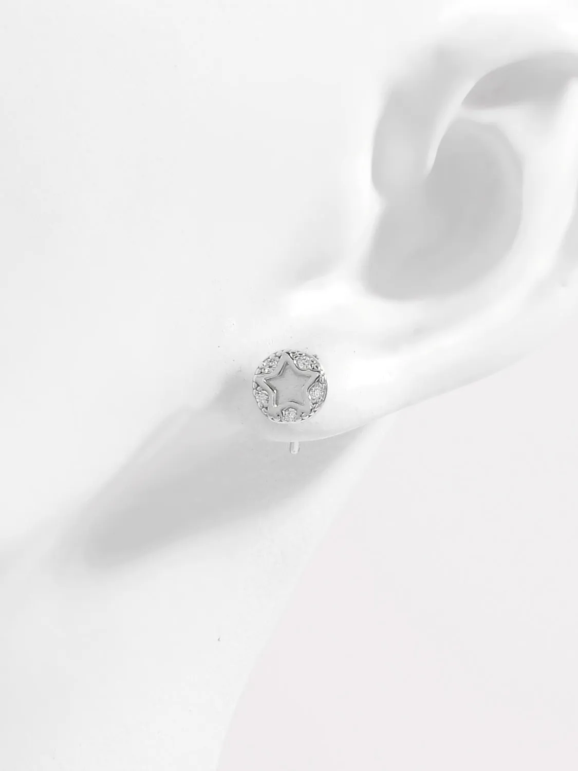 925 Sterling Silver Jewelry 925 Sterling Silver Zircon Star Stud Earrings