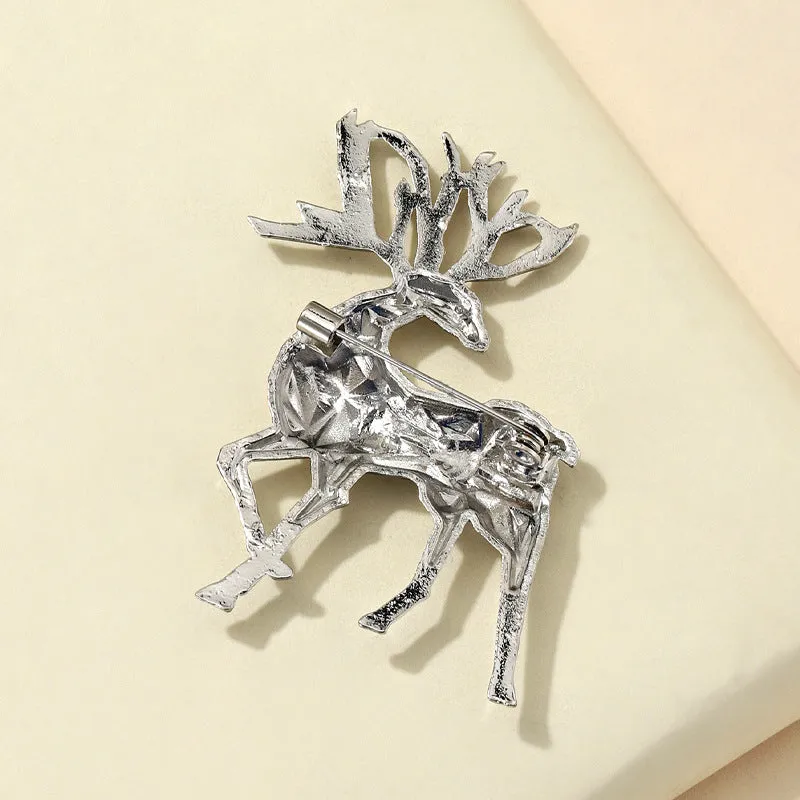 925 Sterling Silver Jewelry Alloy Reindeer Brooch