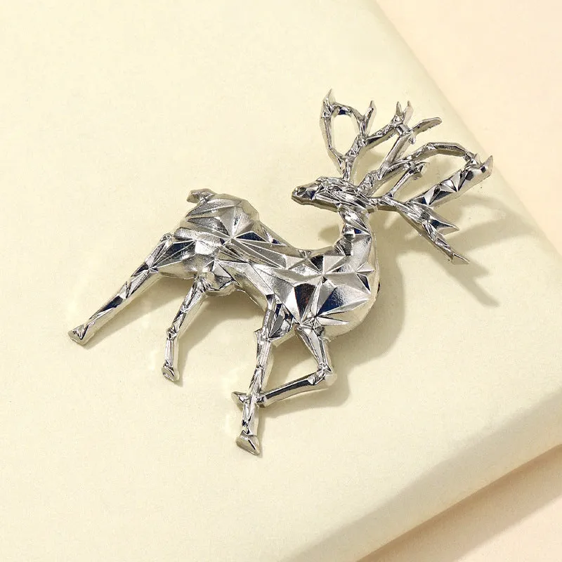 925 Sterling Silver Jewelry Alloy Reindeer Brooch