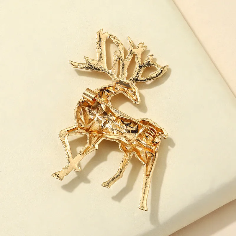 925 Sterling Silver Jewelry Alloy Reindeer Brooch